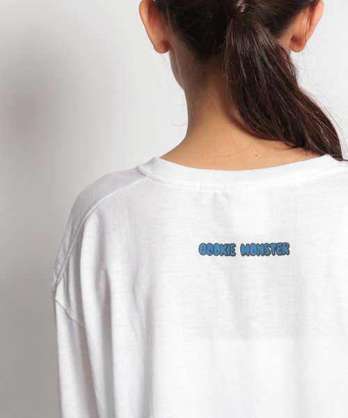 niko and...(ニコアンド)の「【JERZEES(ジャージーズ)】セサミストリートクッキーモンスターロンT(Tシャツ/カットソー・レディース・グレー/チャコール/ホワイト・FREE)」の8枚目の写真