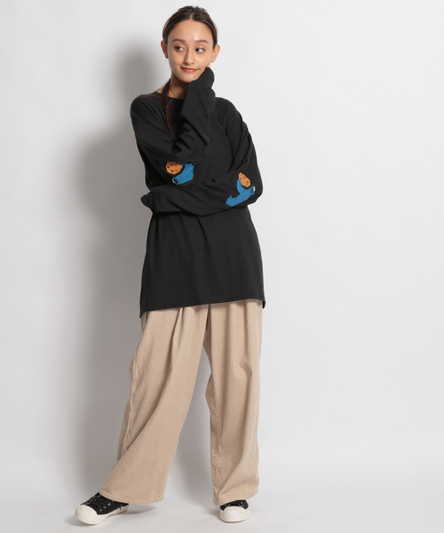 niko and...(ニコアンド)の「【JERZEES(ジャージーズ)】セサミストリートクッキーモンスターロンT(Tシャツ/カットソー・レディース・グレー/チャコール/ホワイト・FREE)」の7枚目の写真