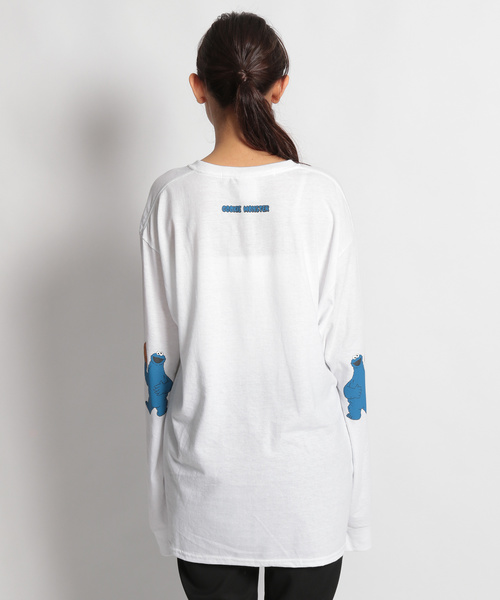 niko and...(ニコアンド)の「【JERZEES(ジャージーズ)】セサミストリートクッキーモンスターロンT(Tシャツ/カットソー・レディース・グレー/チャコール/ホワイト・FREE)」の14枚目の写真