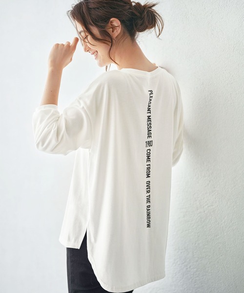 GeeRA（ジーラ）の「プリントゆるシルエットＴシャツ（Tシャツ/カットソー・レディース・オフホワイト/ホワイト系その他/ブラック系その他/その他1/ベージュ/その他2/その他4/その他3/その他5/その他6・MEDIUM/LARGE/X-LARGE/XX-LARGE）」の8枚目の写真