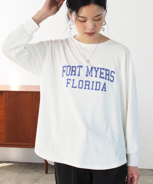 GeeRA（ジーラ）の「プリントゆるシルエットＴシャツ（Tシャツ/カットソー・レディース・オフホワイト/ホワイト系その他/ブラック系その他/その他1/ベージュ/その他2/その他4/その他3/その他5/その他6・MEDIUM/LARGE/X-LARGE/XX-LARGE）」の10枚目の写真