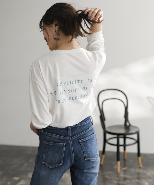 GeeRA（ジーラ）の「プリントゆるシルエットＴシャツ（Tシャツ/カットソー・レディース・オフホワイト/ホワイト系その他/ブラック系その他/その他1/ベージュ/その他2/その他4/その他3/その他5/その他6・MEDIUM/LARGE/X-LARGE/XX-LARGE）」の22枚目の写真