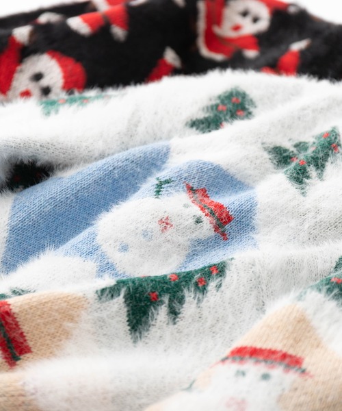 UGLY（アグリー）の「UGLY アグリー クリスマス ダサセーター（ニット/セーター・レディース・ブルー/ピンク/レッド/ホワイト×ピンク/ベージュ/ブラック/ホワイト/ホワイト×ブルー・SMALL/LARGE/FREE）」の14枚目の写真