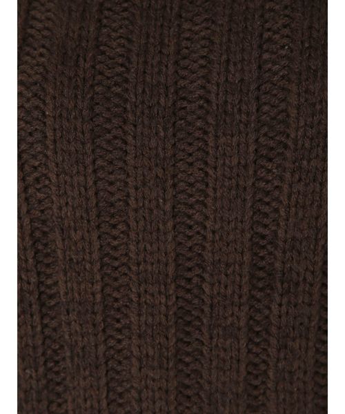 Ungrid(アングリッド)の「ハイネックワイドリブショートニット(ニット/セーター・レディース・ダークブラウン/ベージュ/イエロー・FREE)」の6枚目の写真