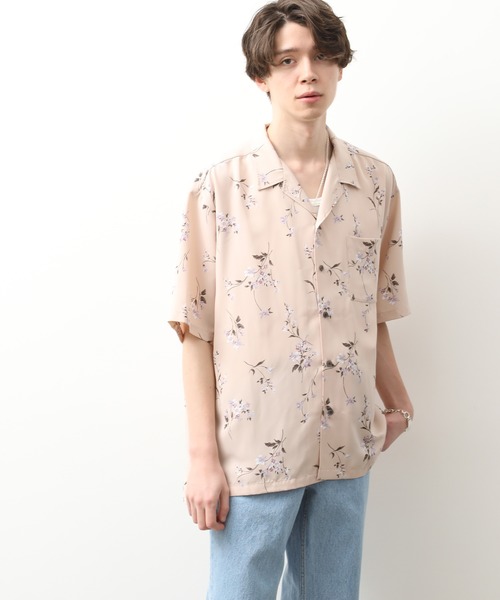 JUNRED（ジュンレッド）の「クラシックフローラルオープンカラーシャツ（シャツ/ブラウス・メンズ・ベージュ/ブラック・S/M/L）」の8枚目の写真