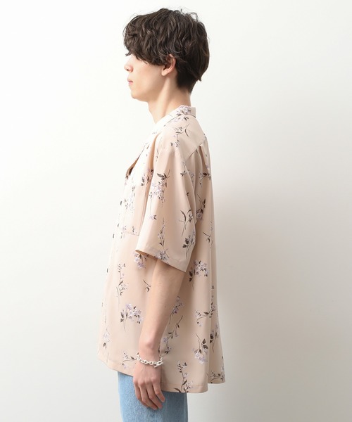JUNRED（ジュンレッド）の「クラシックフローラルオープンカラーシャツ（シャツ/ブラウス・メンズ・ベージュ/ブラック・S/M/L）」の10枚目の写真