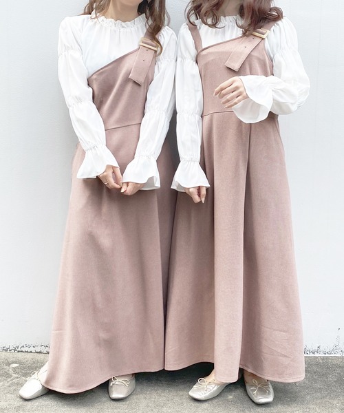 PairPair（ペアペア）の「2WAYアソートジャンスカ（ジャンパースカート・レディース・ライトグリーン/ピンクベージュ/アイボリー/ベージュ・FREE）」の4枚目の写真