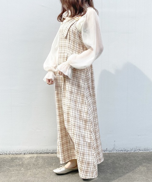 PairPair（ペアペア）の「2WAYアソートジャンスカ（ジャンパースカート・レディース・ライトグリーン/ピンクベージュ/アイボリー/ベージュ・FREE）」の16枚目の写真