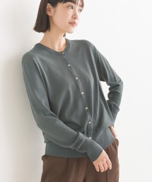 OMNES | レーヨンナイロン シェルボタンクルーネックニットカーディガン(カーディガン/ボレロ)