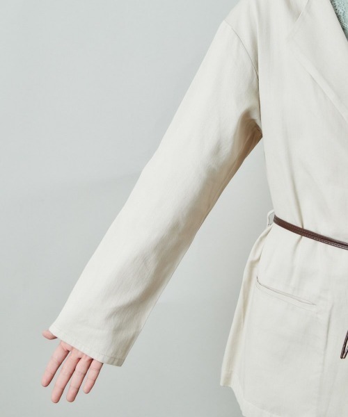 cepo(セポ)の「ノーカラーテーラードジャケット ※セットアップ(テーラードジャケット・レディース・オフホワイト/ベージュ・M)」の6枚目の写真