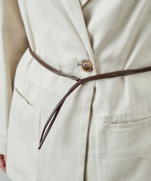 cepo(セポ)の「ノーカラーテーラードジャケット ※セットアップ(テーラードジャケット・レディース・オフホワイト/ベージュ・M)」の4枚目の写真