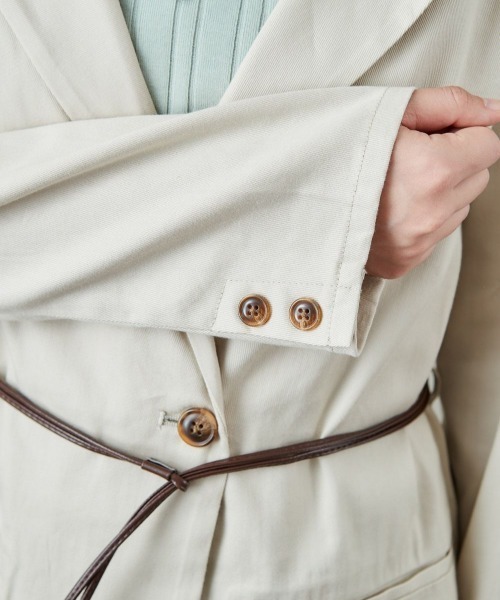 cepo(セポ)の「ノーカラーテーラードジャケット ※セットアップ(テーラードジャケット・レディース・オフホワイト/ベージュ・M)」の5枚目の写真