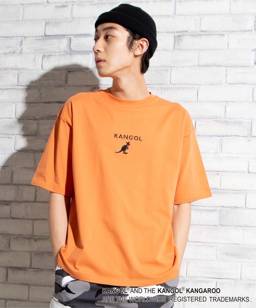 KANGOL（カンゴール）の「∴WEGO/KANGOL 刺繍Tシャツ（Tシャツ/カットソー・メンズ・ホワイト/ブラック/ベージュ/オレンジ/グリーン/ダークグリーン/ブラウン・SMALL/MEDIUM/LARGE）」の7枚目の写真