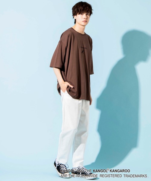 KANGOL（カンゴール）の「∴WEGO/KANGOL 刺繍Tシャツ（Tシャツ/カットソー・メンズ・ホワイト/ブラック/ベージュ/オレンジ/グリーン/ダークグリーン/ブラウン・SMALL/MEDIUM/LARGE）」の9枚目の写真