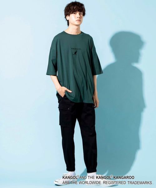 KANGOL（カンゴール）の「∴WEGO/KANGOL 刺繍Tシャツ（Tシャツ/カットソー・メンズ・ホワイト/ブラック/ベージュ/オレンジ/グリーン/ダークグリーン/ブラウン・SMALL/MEDIUM/LARGE）」の12枚目の写真