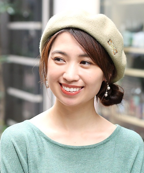 チチカカ（チチカカ）の「モチーフ刺繍ベレー帽（ハンチング/ベレー帽・レディース・ベージュ/カーキ/ブラック・FREE）」の3枚目の写真