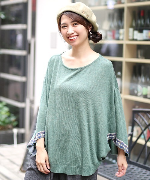 チチカカ（チチカカ）の「モチーフ刺繍ベレー帽（ハンチング/ベレー帽・レディース・ベージュ/カーキ/ブラック・FREE）」の6枚目の写真