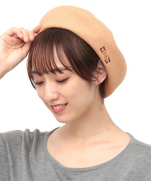 チチカカ（チチカカ）の「モチーフ刺繍ベレー帽（ハンチング/ベレー帽・レディース・ベージュ/カーキ/ブラック・FREE）」の8枚目の写真