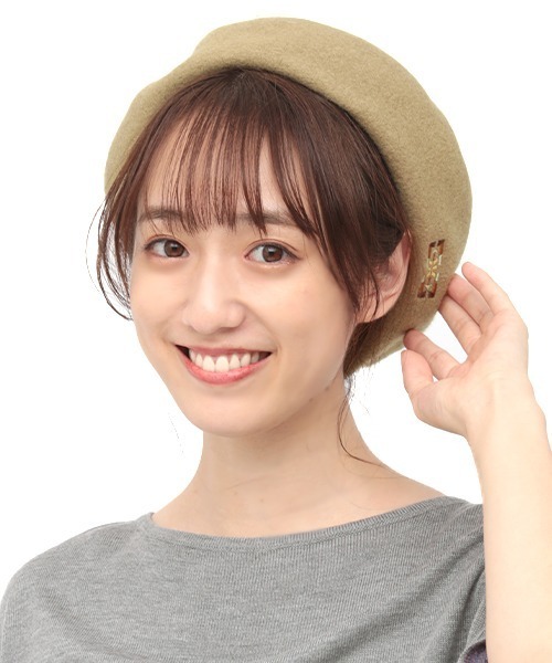チチカカ（チチカカ）の「モチーフ刺繍ベレー帽（ハンチング/ベレー帽・レディース・ベージュ/カーキ/ブラック・FREE）」の9枚目の写真