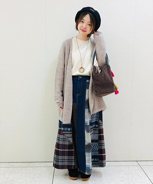チチカカ（チチカカ）の「モチーフ刺繍ベレー帽（ハンチング/ベレー帽・レディース・ベージュ/カーキ/ブラック・FREE）」の19枚目の写真