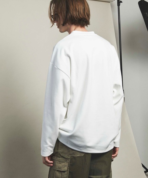 MAISON SPECIAL(メゾンスペシャル)の「《ユニセックスアイテム》プライムオーバーダンボールスウェットロングカットソー 【MAISON SPECIAL/メゾンスペシャル】(Tシャツ/カットソー・メンズ・ブラック/パープル/ブラウン/オフホワイト/グリーン・1/2/0/3)」の17枚目の写真