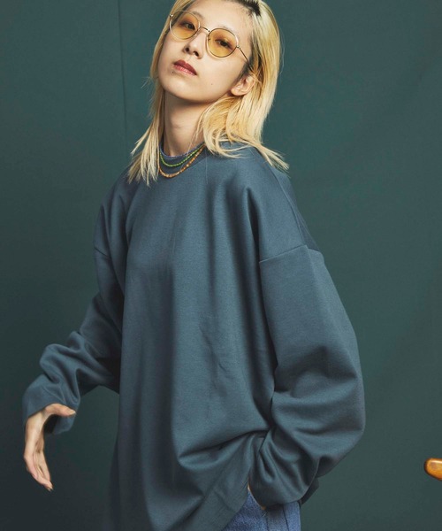 MAISON SPECIAL(メゾンスペシャル)の「《ユニセックスアイテム》プライムオーバーダンボールスウェットロングカットソー 【MAISON SPECIAL/メゾンスペシャル】(Tシャツ/カットソー・メンズ・ブラック/パープル/ブラウン/オフホワイト/グリーン・1/2/0/3)」の10枚目の写真