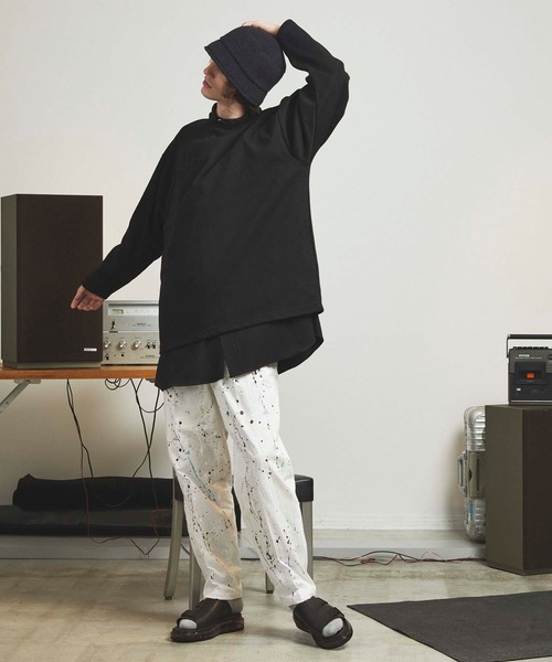 MAISON SPECIAL(メゾンスペシャル)の「《ユニセックスアイテム》プライムオーバーダンボールスウェットロングカットソー 【MAISON SPECIAL/メゾンスペシャル】(Tシャツ/カットソー・メンズ・ブラック/パープル/ブラウン/オフホワイト/グリーン・1/2/0/3)」の7枚目の写真