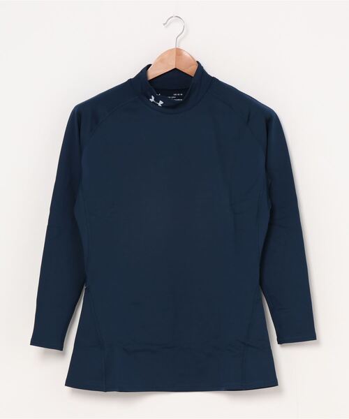 UNDER ARMOUR（アンダーアーマー）の「UAコールドギア フィッティド ロングスリーブ モック シャツ（ゴルフ/メンズ）（Tシャツ/カットソー・メンズ・ブラック/グレー/ホワイト/ネイビー・LG/MD/SM/XL/XXL）」の4枚目の写真