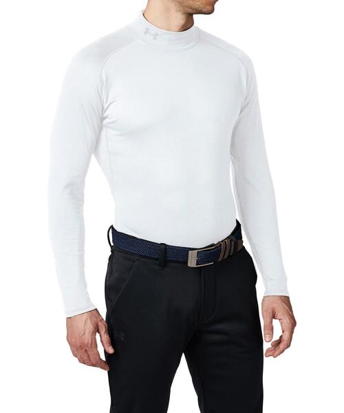 UNDER ARMOUR（アンダーアーマー）の「UAコールドギア フィッティド ロングスリーブ モック シャツ（ゴルフ/メンズ）（Tシャツ/カットソー・メンズ・ブラック/グレー/ホワイト/ネイビー・LG/MD/SM/XL/XXL）」の2枚目の写真