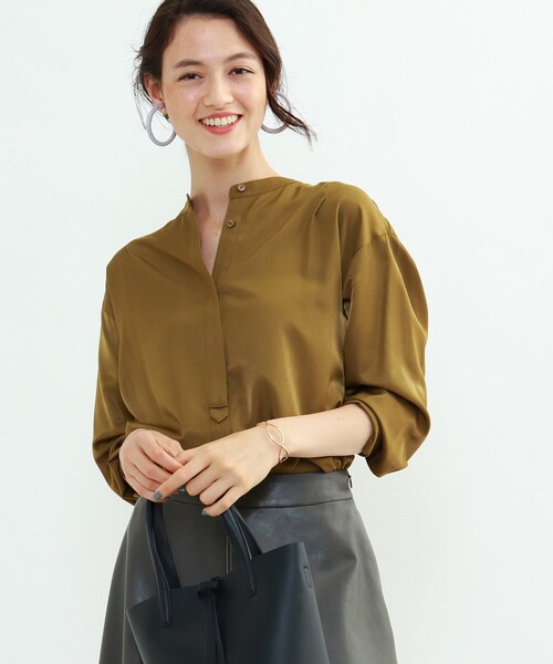 INDIVI GALLEST インディヴィ 38 ブラウス シャツチュニックモカ INDIVI GALLEST インディヴィ 38 ブラウス シャツチュニックモカ