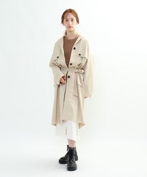 ステンカラーコート ベージュ系 ウール ニット ファッション通販 Zozotown