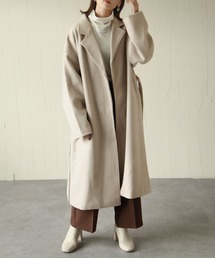Chillfar | ウールライクサイドスリットオーバーコート(チェスターコート)