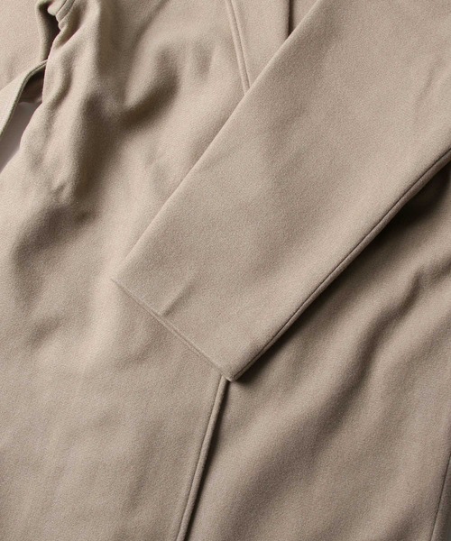 Chillfar（チルファー）の「ウールライクサイドスリットオーバーコート（チェスターコート・レディース・グリーン/アイボリー/チャコール/ベージュ/ブラウン/ブルー/ブラック・MEDIUM/LARGE）」の9枚目の写真