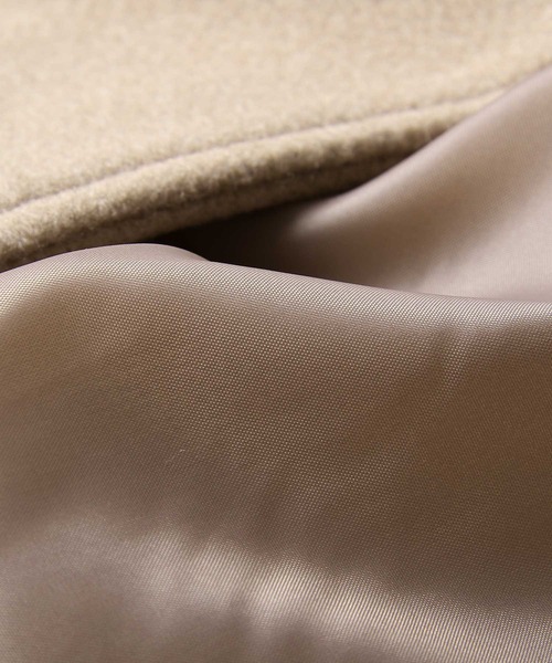 Chillfar（チルファー）の「ウールライクサイドスリットオーバーコート（チェスターコート・レディース・グリーン/アイボリー/チャコール/ベージュ/ブラウン/ブルー/ブラック・MEDIUM/LARGE）」の16枚目の写真