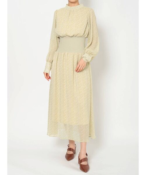 dazzlin（ダズリン）の「リブ切替シフォンフラワーワンピース（ワンピース・レディース・イエロー/ブルー/アイボリー・FREE）」の9枚目の写真