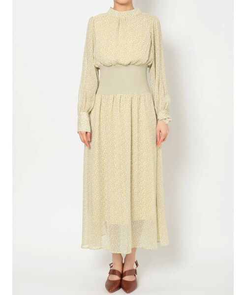 dazzlin（ダズリン）の「リブ切替シフォンフラワーワンピース（ワンピース・レディース・イエロー/ブルー/アイボリー・FREE）」の10枚目の写真