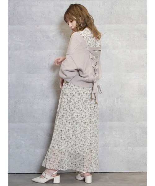 dazzlin（ダズリン）の「リブ切替シフォンフラワーワンピース（ワンピース・レディース・イエロー/ブルー/アイボリー・FREE）」の20枚目の写真