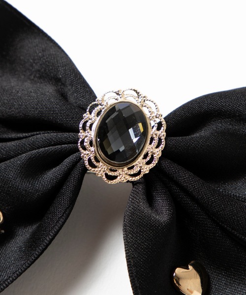 WEGO(ウィゴー)の「WEGO/スタッズリボンブローチクリップ(ヘアピン・レディース・ブラック・FREE)」の4枚目の写真