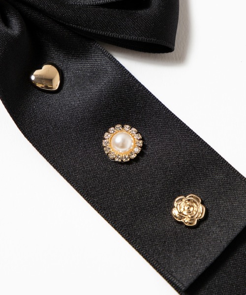 WEGO(ウィゴー)の「WEGO/スタッズリボンブローチクリップ(ヘアピン・レディース・ブラック・FREE)」の7枚目の写真