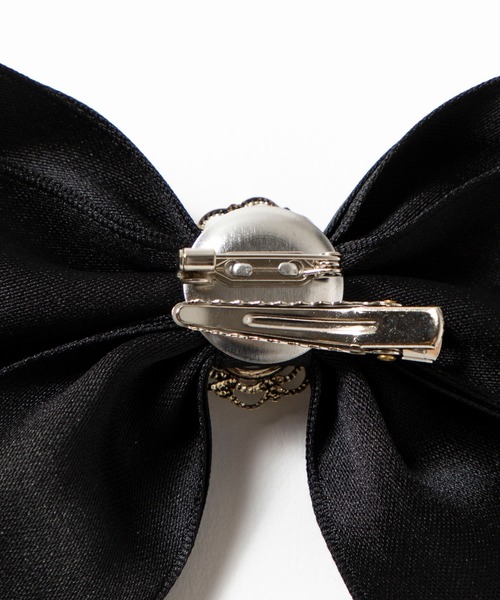 WEGO(ウィゴー)の「WEGO/スタッズリボンブローチクリップ(ヘアピン・レディース・ブラック・FREE)」の5枚目の写真