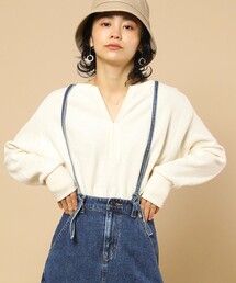 FREAK'S STORE | 起毛テレコVネックカットトップス(Tシャツ/カットソー)