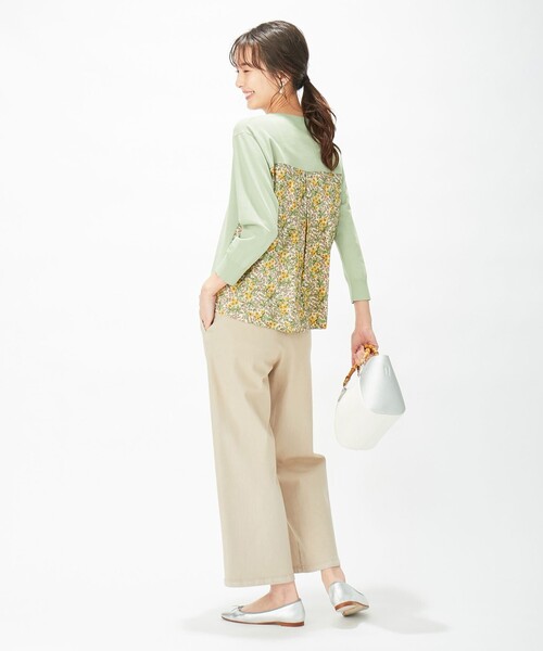 J.PRESS Ladies(J.プレス レディス)の「【洗える】8.4oz ピースダイストレッチ ワイドパンツ(その他パンツ・レディース・ベージュ系・S/XXS/XS)」の10枚目の写真