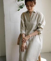 URBAN RESEARCH DOORS（アーバンリサーチドアーズ）の「リネンバックタックシャツワンピース（ワンピース）」