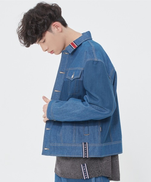 ROMANTIC CROWN（ロマンティッククラウン）の「【ROMANTIC CROWN】STITCH DENIM JACKET / ロマンティッククラウン ステッチ デニム ジャケット セットアップ（デニムジャケット・メンズ・ブルー/オートミール・SMALL/MEDIUM/LARGE）」の22枚目の写真