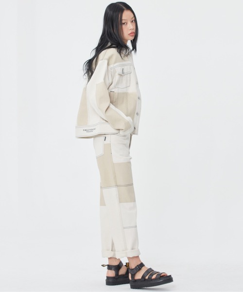 ROMANTIC CROWN（ロマンティッククラウン）の「【ROMANTIC CROWN】STITCH DENIM JACKET / ロマンティッククラウン ステッチ デニム ジャケット セットアップ（デニムジャケット・メンズ・ブルー/オートミール・SMALL/MEDIUM/LARGE）」の11枚目の写真