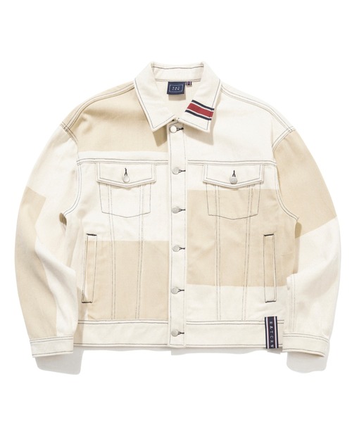 ROMANTIC CROWN（ロマンティッククラウン）の「【ROMANTIC CROWN】STITCH DENIM JACKET / ロマンティッククラウン ステッチ デニム ジャケット セットアップ（デニムジャケット・メンズ・ブルー/オートミール・SMALL/MEDIUM/LARGE）」の12枚目の写真