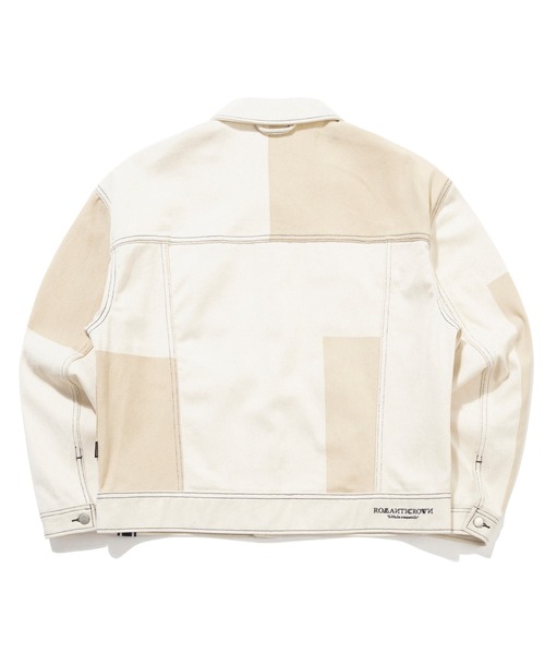 ROMANTIC CROWN（ロマンティッククラウン）の「【ROMANTIC CROWN】STITCH DENIM JACKET / ロマンティッククラウン ステッチ デニム ジャケット セットアップ（デニムジャケット・メンズ・ブルー/オートミール・SMALL/MEDIUM/LARGE）」の13枚目の写真