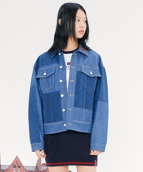 ROMANTIC CROWN（ロマンティッククラウン）の「【ROMANTIC CROWN】STITCH DENIM JACKET / ロマンティッククラウン ステッチ デニム ジャケット セットアップ（デニムジャケット・メンズ・ブルー/オートミール・SMALL/MEDIUM/LARGE）」の20枚目の写真