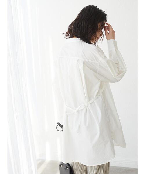 Green　Parks（グリーンパークス）の「胸元デザインシャツチュニック＊（チュニック・レディース・パープル/オフホワイト/ミント・FREE）」の19枚目の写真