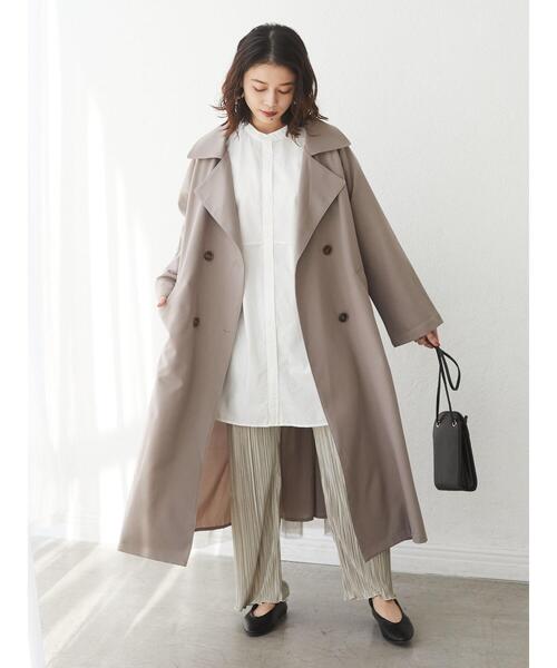 Green　Parks（グリーンパークス）の「胸元デザインシャツチュニック＊（チュニック・レディース・パープル/オフホワイト/ミント・FREE）」の22枚目の写真